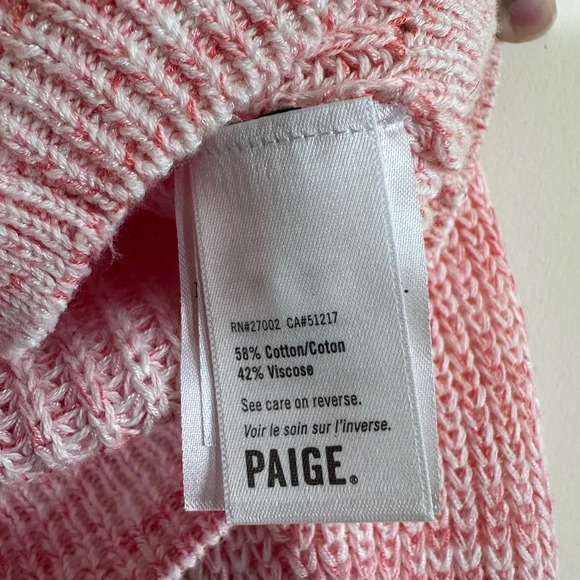 Paige Bastille cardigan in Bubblegum bishop sleeve knit button down size M - Picture 12 of 16